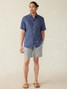 Faherty Men's Movement Monterey Short Sleeve Shirt Navy front view