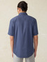 Faherty Men's Movement Monterey Short Sleeve Shirt Navy side detail