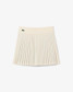 Lacoste Women's Ultra Dry Lined Tennis Skirt in white, angled view
