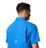 Columbia Men's PFG Backwater Shirt Vivid Blue back view