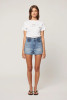 Rolla's Jeans Women's Dustier Shorts in Canyon Blue back view