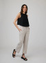 Bella Dahl Women's Saige Wide Leg Crop Pant in Coastal Stone side view