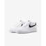 Nike Big Kids' Air Force 1 Shoes White and Black three-quarter view