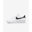 Nike Big Kids' Air Force 1 Shoes White and Black front view