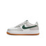 The Nike Big Kids' Air Force 1 Shoes in White and Green