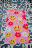 KATYDID Flower Smiley Beach Towel lifestyle shot