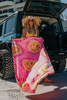 KATYDID Flower Smiley Beach Towel lifestyle shot