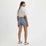 Levi's Women's Mid Length Denim Shorts The Levi's Women's Mid Length Denim Shorts side view