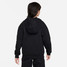 Nike Girls' Sportswear Club Fleece Oversized Full Zip Hoodie in Black back view
