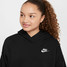 Nike Sportswear Club Fleece Oversized Hoodie Black back view
