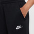 Nike Sportswear Girls' Club Fleece Wide Length Pants in Black side view