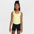 Nike Girls' One Tank Top Light Lemon Twist front view