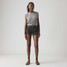 Levi's Women's 501 Original High Rise Shorts Black front