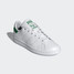 adidas Big Kids' Stan Smith Shoes White and Green front view