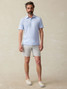 Faherty Men's Movement Polo Blue Stripe front view
