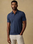 Faherty Men's Movement Polo Ravine Waters Stripe detail