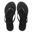 Soléi Sea Women's Indie Patent Flip Flop Sandals in Black