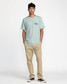 RVCA Men's Ranch Seal Tee in Blue front view
