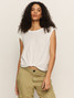 Sanctuary Women's Knotted Muscle Tee White detail view