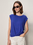 Sanctuary Women's Knotted Muscle Tee Luminous Blue detail view