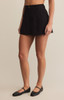 Z Supply Women's Topanga Linen Shorts in Black