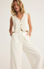 Z Supply Women's Marta Linen Vest in White