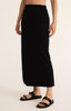 Z Supply Women's Gail Midi Skirt in True Black