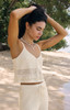 Z Supply Women's Tay Crochet Cropped Tank Top in Sea Salt