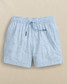 Southern Tide Boys' Shark Bait Swim Trunks Cerulean Blue detail view