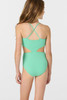 O'Neill Girls' Dawnbreak Rib One Piece Swimsuit in Jade Cream