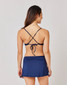 Carve Designs Women's Hoku Swim Skort in Navy back view