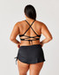 Carve Designs Women's Hoku Swim Skort in Black detail view