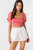 O'Neill Women's Lorna Crop Top in Cayenne O'Neill Women's Lorna Crop Top in Cayenne