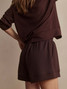 Varley Women's Atrium High Rise Shorts in Coffee Bean back detail