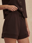 Varley Women's Atrium High Rise Shorts in Coffee Bean side view