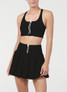 Thrive Societe Women's Endure Zip Bra Black front view