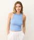 Marine Layer Women's Lexi Rib Sun-In High Neck Stripe Tank in Tide White Stripe Marine Layer Women's Lexi Rib Sun-In High Neck Stripe Tank in Tide White Stripe