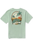 The Vissla Men's Captain Pocket Tee in Agave Green
