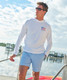 Vineyard Vines Men's Whale Flag Harbor Performance Hoodie White full body