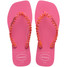 The Havaianas Women's Slim Square Boho Flip Flops in Pink Flux