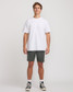Billabong Men's Crossfire Submersible 19" Hybrid Shorts in Asphalt Grey back view