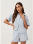Bella Dahl Women's Two Pocket Short Sleeve Shirt Bella Dahl Women's Two Pocket Short Sleeve Shirt