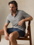 Faherty Men's Essential Drawstring Shorts Blue Nights full view