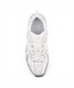 New Balance Women's 530 Shoes Silver Metallic Linen three-quarter view