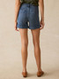 Faherty Women's Stretch Patch Pocket Shorts in Riverton detail