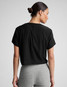 Beyond Yoga Women's Featherweight Supreme Cropped Tee in Darkest Night