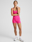 Beyond Yoga Women's Spacedye Keep Pace 3" Shorts in Pink Glow Heather