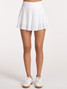 Thrive Societe Women's Performance Pleated Skirt white front view
