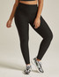 Beyond Yoga Women's Spacedye Out Of Pocket High Waisted Midi Legging in Darkest Night detail view