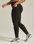 Beyond Yoga Women's Spacedye Out Of Pocket High Waisted Midi Legging in Darkest Night front view